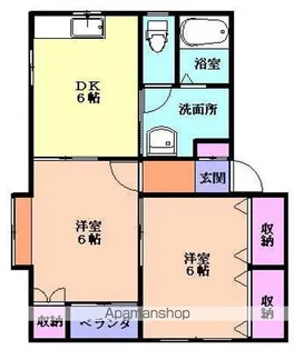 ローズガーデンB【5号室】の間取り