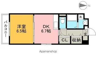 メゾンドフォンテヌ【4階】の間取り