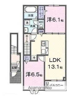 エスケーケー【2階】の間取り