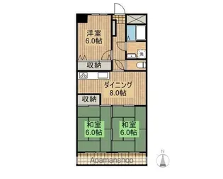 日神パレステージ宮崎【4階】の間取り