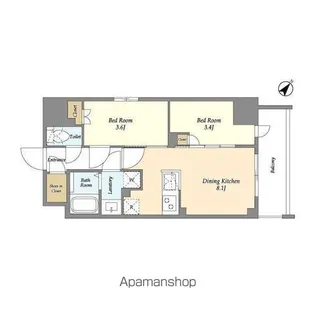 AUGUSTA RESIDENCE 新小岩【10階】の間取り
