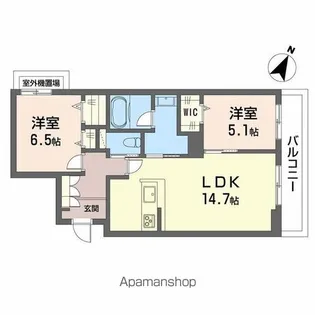 シャーメゾン上大利レジデンス【3階】の間取り