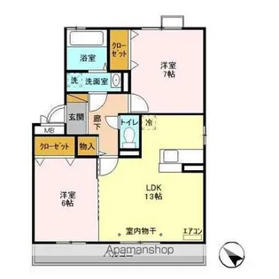 サニーリヴ B【2階】の間取り