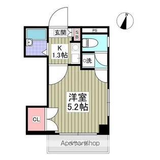 シャンブル・ドゥ・ヨコハマ【4階】の間取り