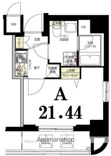 グリフィン横浜・桜木町十番館【1101号室】の間取り