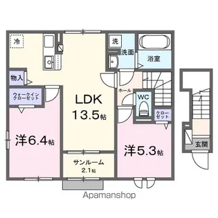 ベレケ【2階】の間取り