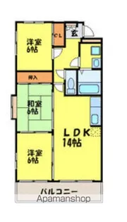 コーポ桃山A棟【304号室】の間取り