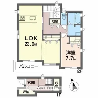 シャーメゾン盛岡中央【2階】の間取り