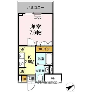 イーストサイドレジデンス【1階】の間取り