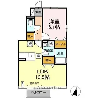 リバーグリーン【1階】の間取り