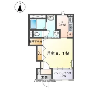 アイリス南大分Ⅱ【1階】の間取り
