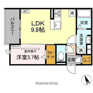 DーHILLS小池【3階】の間取り