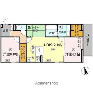 パールドブルム【1階】の間取り