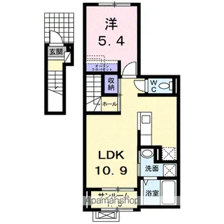 フランセス高柳 Ⅱ【2階】の間取り