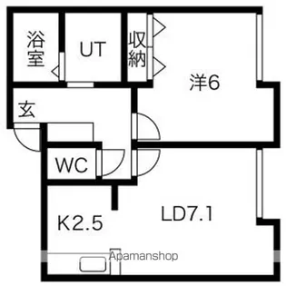 エーデルワイス山の手【203号室】の間取り