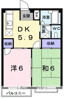 シャルムメゾン【2階】の間取り