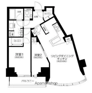 パークコート神宮北参道 ザ タワー【16階】の間取り