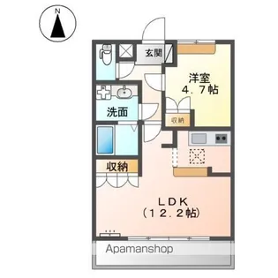 コートヴェール中島田Ⅱ【1階】の間取り