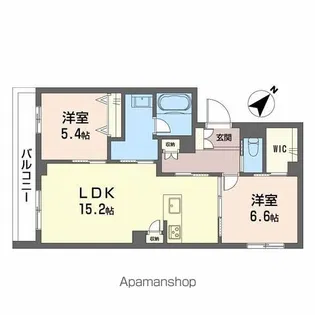 シャーメゾン 白山【2階】の間取り