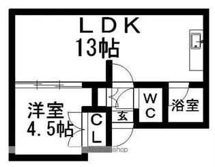 マンション三宅A【401号室】の間取り