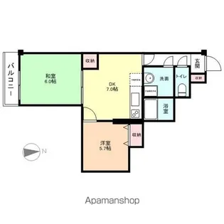 パールハイム壱番館【105号室】の間取り