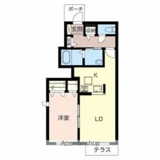 エステート今宿【1階】の間取り