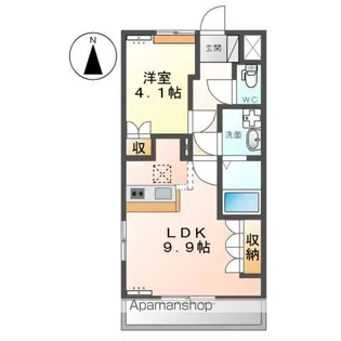 ルミナス・ウッド【106号室】の間取り