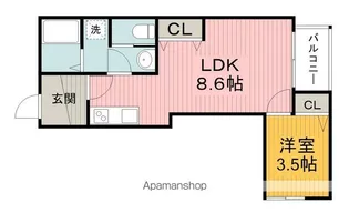 FORESTA蛍池【3階】の間取り