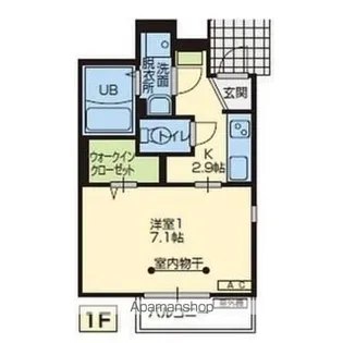 サニープレイス【1階】の間取り