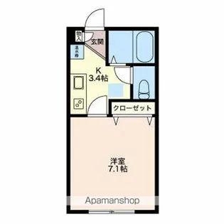 ベルテ米山【1階】の間取り