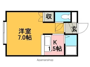 トリプルエー【101号室】の間取り