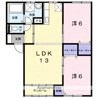 キーウエスト A【2階】の間取り