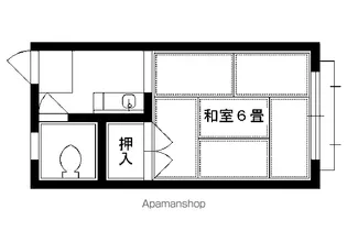 コーポ足立【105号室】の間取り
