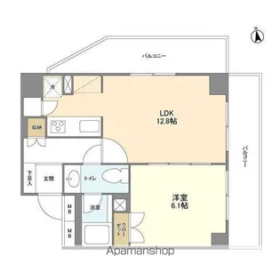 BPRレジデンス代々木【5階】の間取り