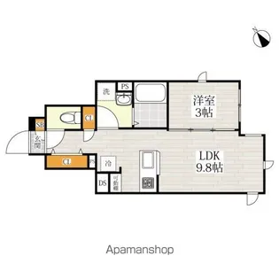 CB経堂ノンノ【101号室号室】の間取り