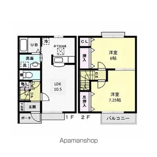 フォーリア 輝【2階】の間取り