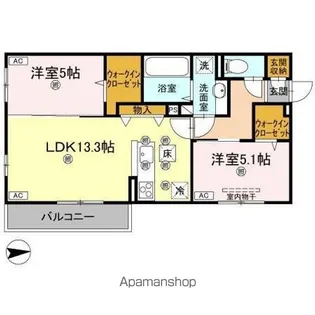 コンフォリア木太【1階】の間取り