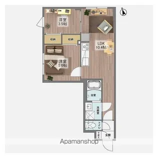 ウェルスクエア桜上水【2階】の間取り