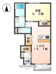 ラ・ファミーユ【1階】の間取り