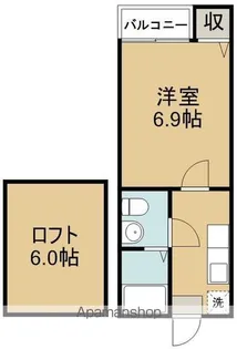STAGE東仙台【1階】の間取り