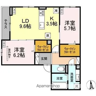 CLASSEUM仙台小田原 B棟【1階】の間取り