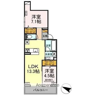 DーROOM弁天IV【3階】の間取り