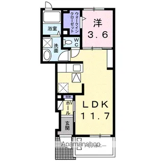アルカンジュ北園通【1階】の間取り