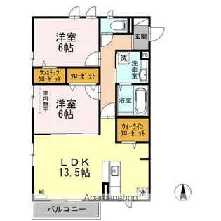 リュクレールA【2階】の間取り