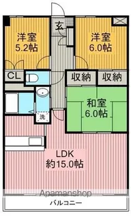 アルカディアⅢ【3階】の間取り