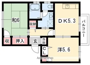 グランメール【1階】の間取り