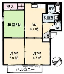 グレイス光 B棟【1階】の間取り