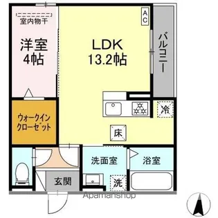 セレスティア岐南 EAST【1階】の間取り