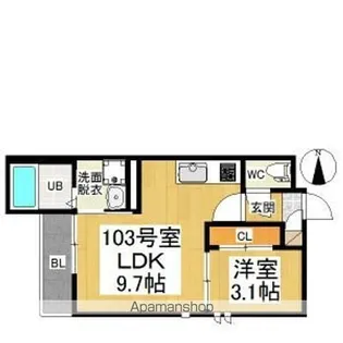 GRANDTIC中杉町【1階】の間取り