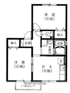レザン松岡C【C201号室】の間取り